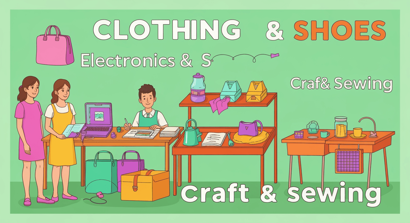 AI-generated illustration of a garage sale