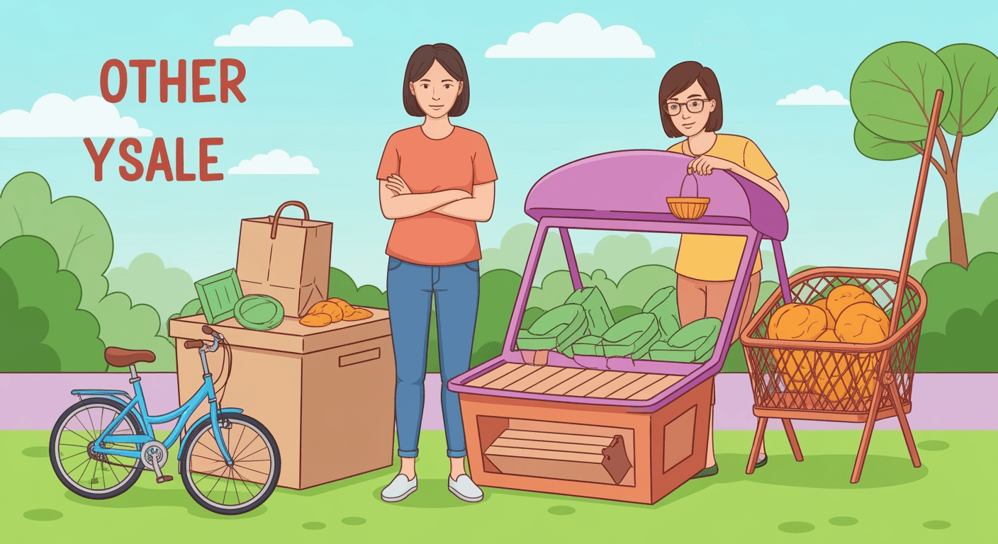 AI-generated illustration of a community sale