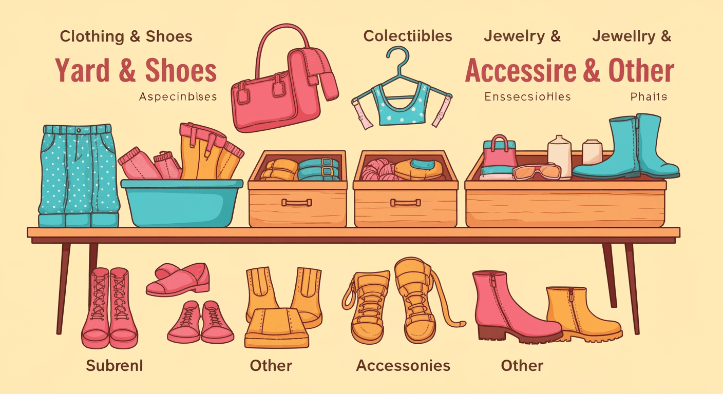 AI-generated yard sale illustration