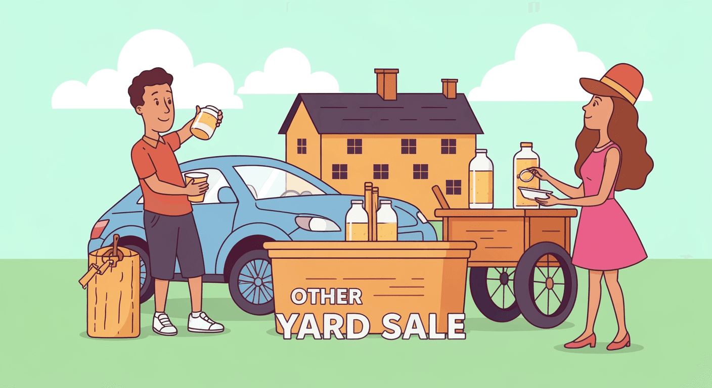 AI-generated illustration of a community sale