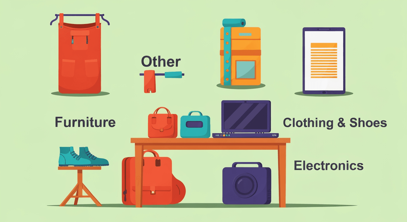 AI-generated illustration of a yard sale