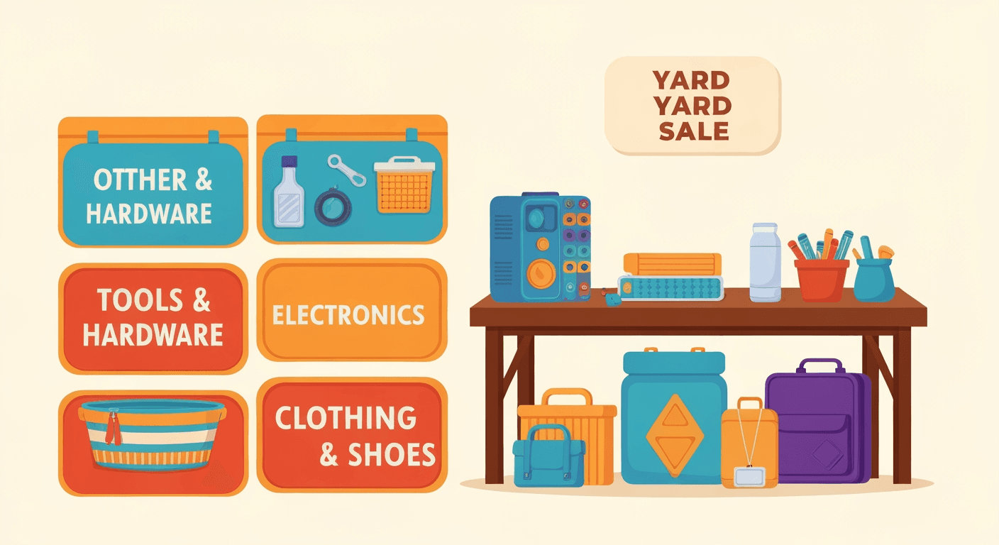 AI-generated illustration of a yard sale