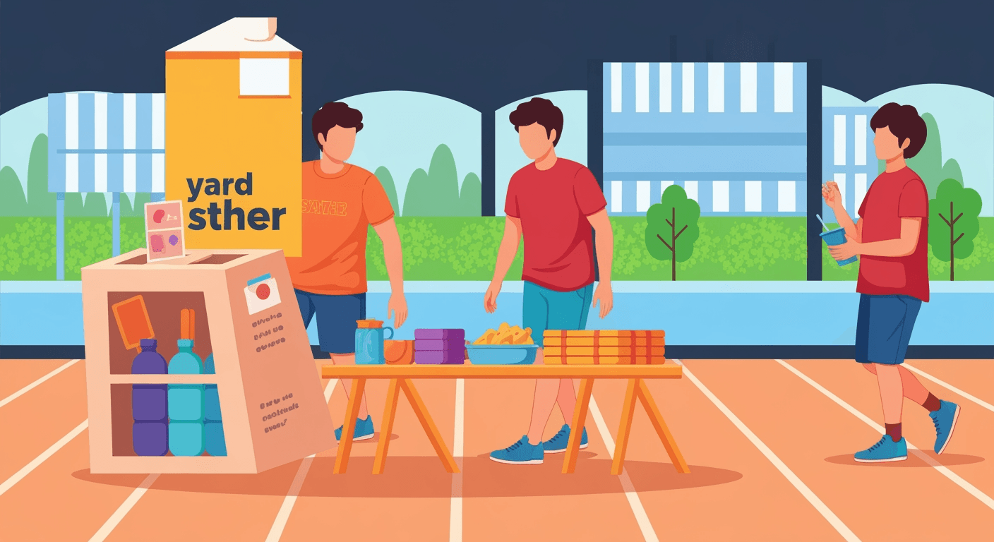 AI-generated illustration of a yard sale