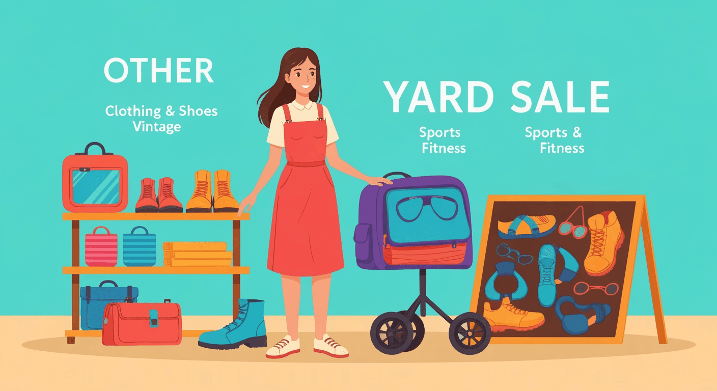 AI-generated illustration of a yard sale