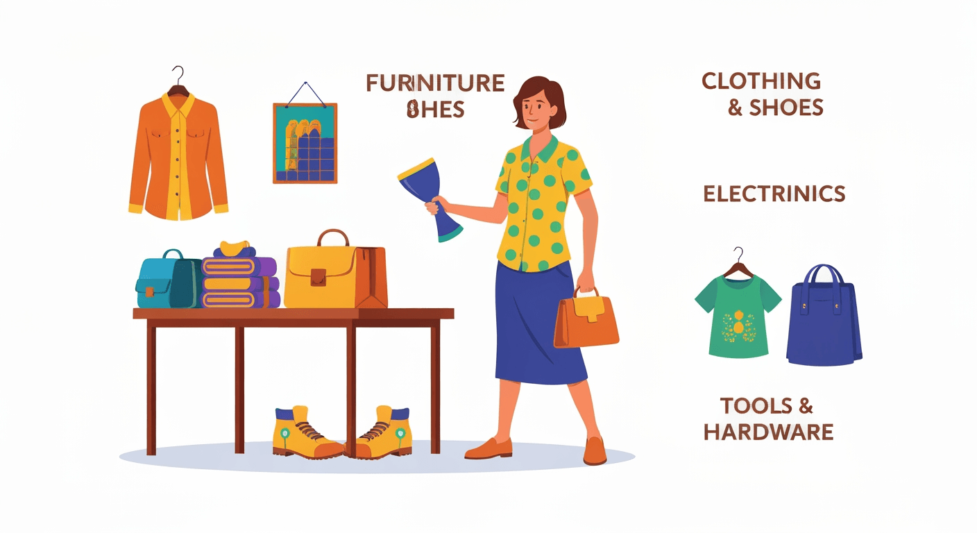 AI-generated illustration of a garage sale