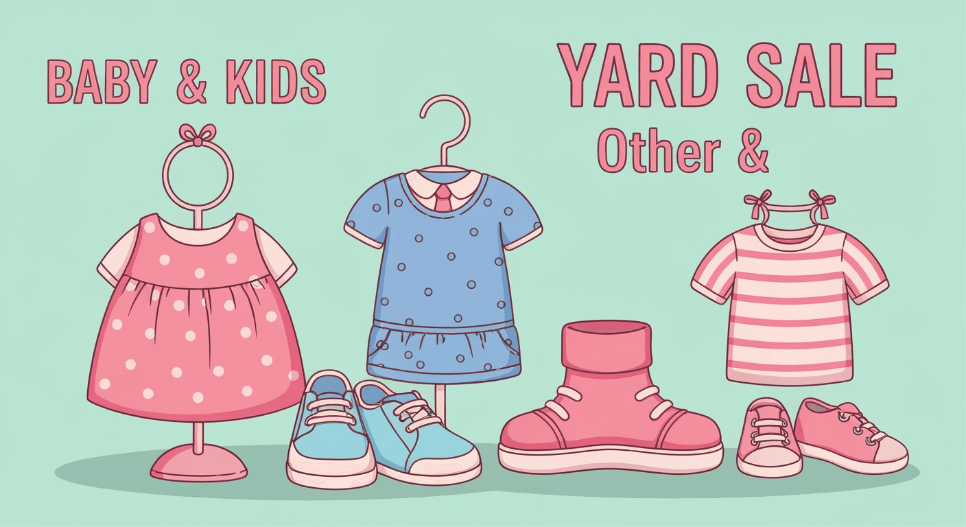 AI-generated illustration of a yard sale