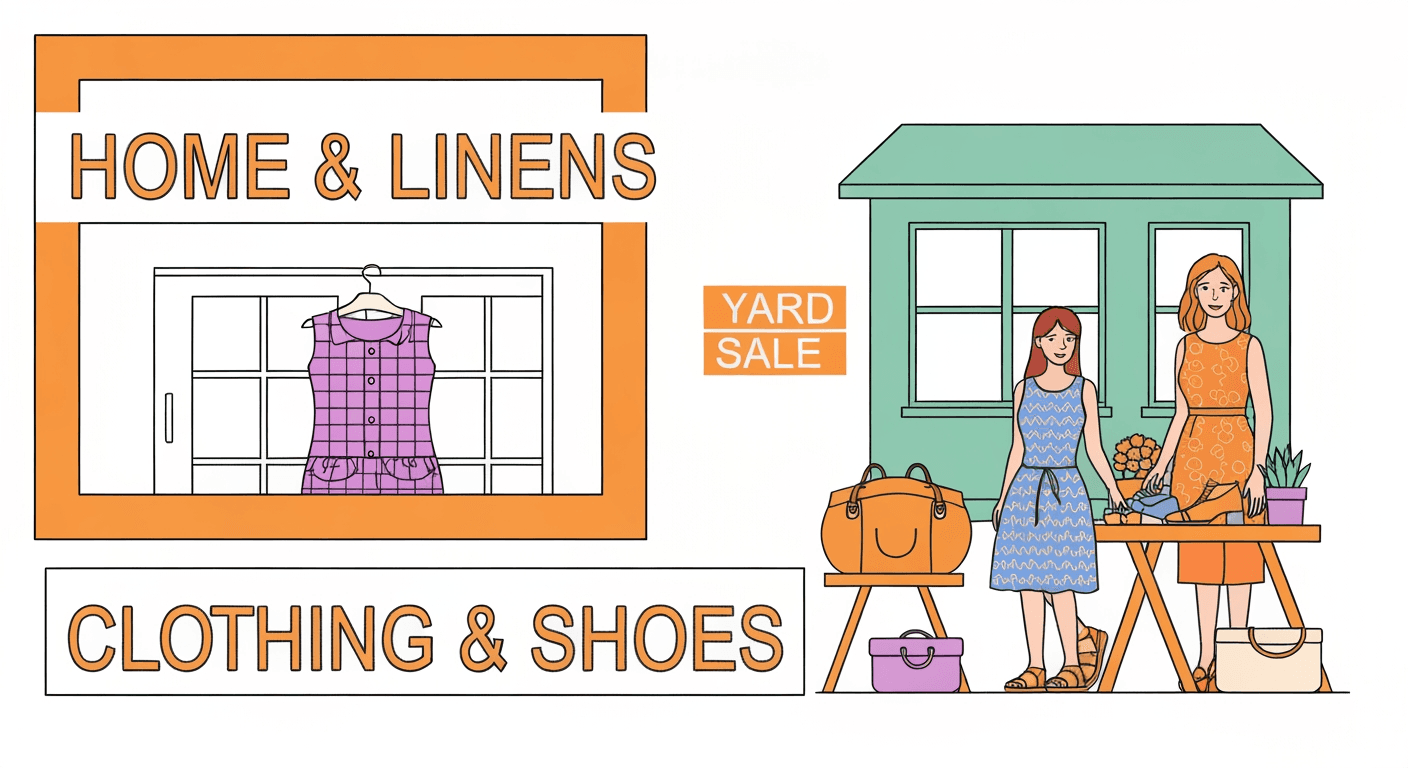 AI-generated illustration of a yard sale