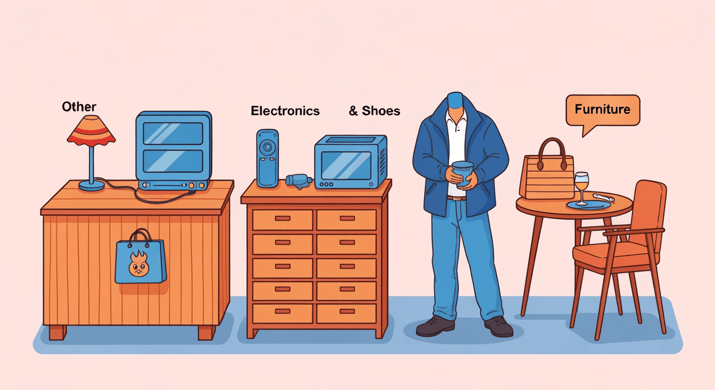 AI-generated illustration of a garage sale