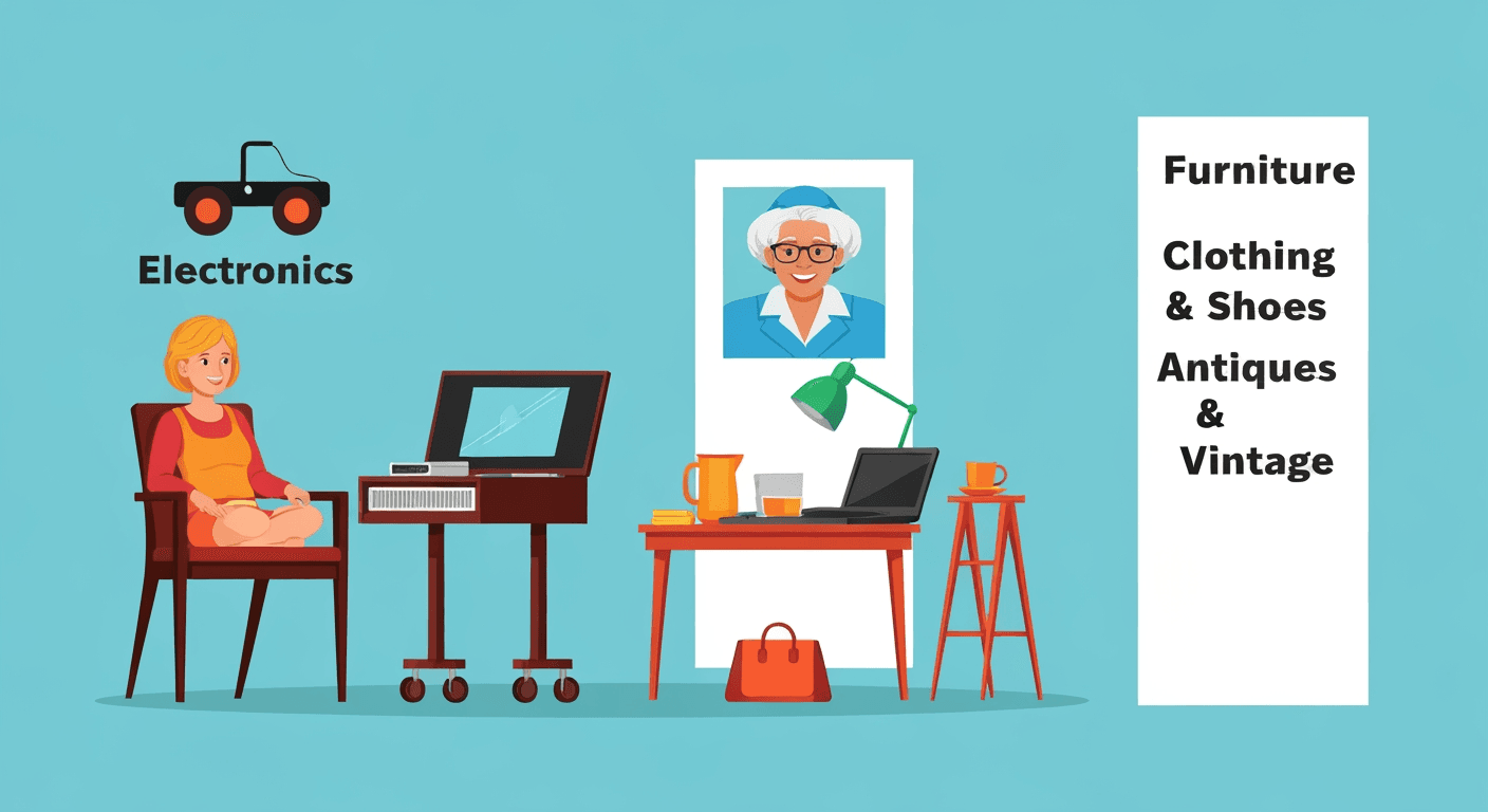 AI-generated illustration of a garage sale