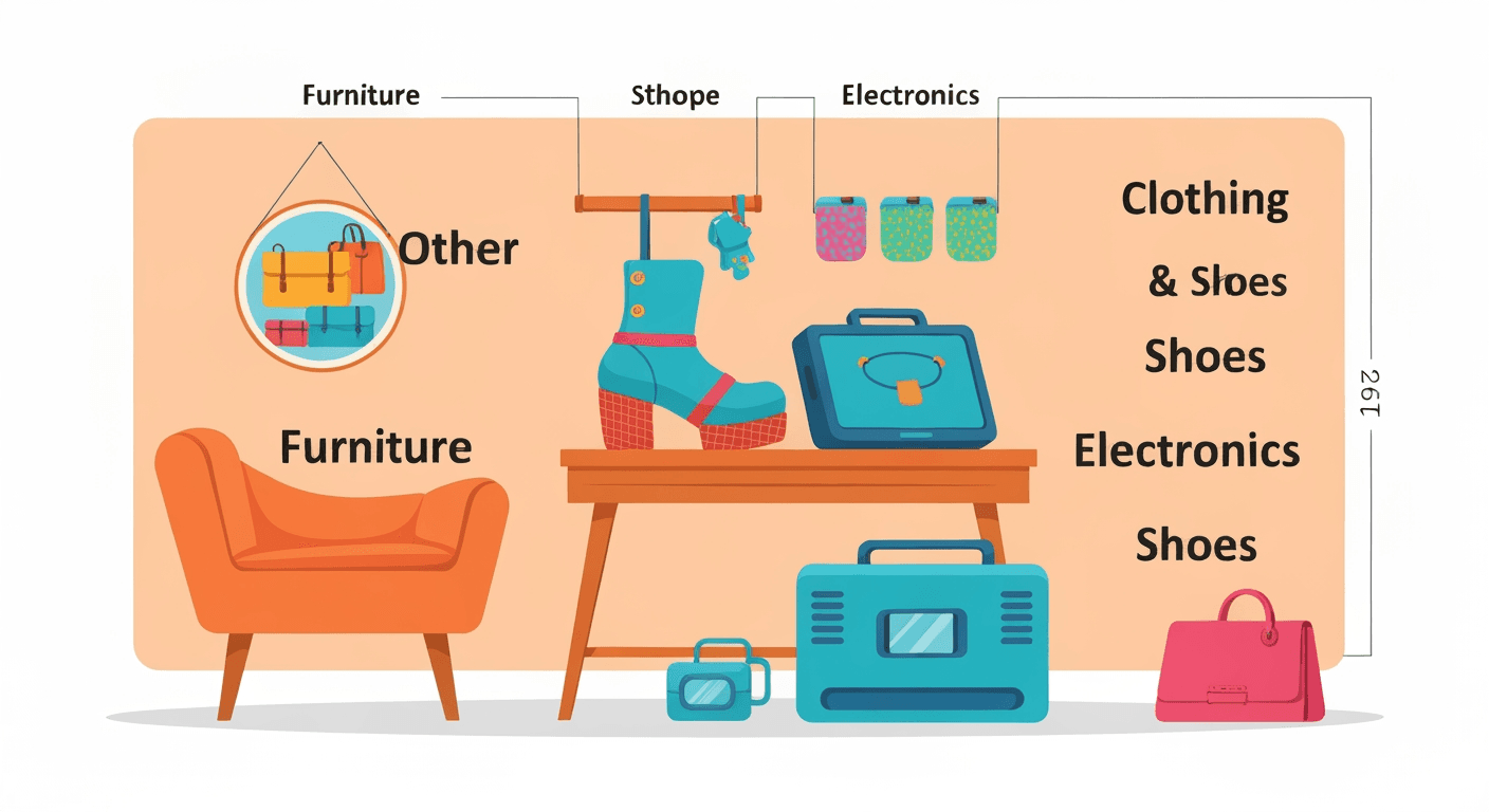 AI-generated illustration of a garage sale
