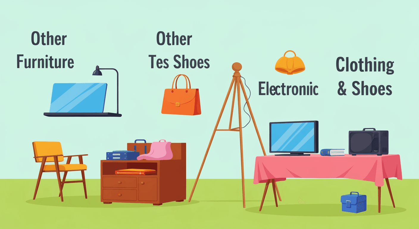 AI-generated illustration of a yard sale