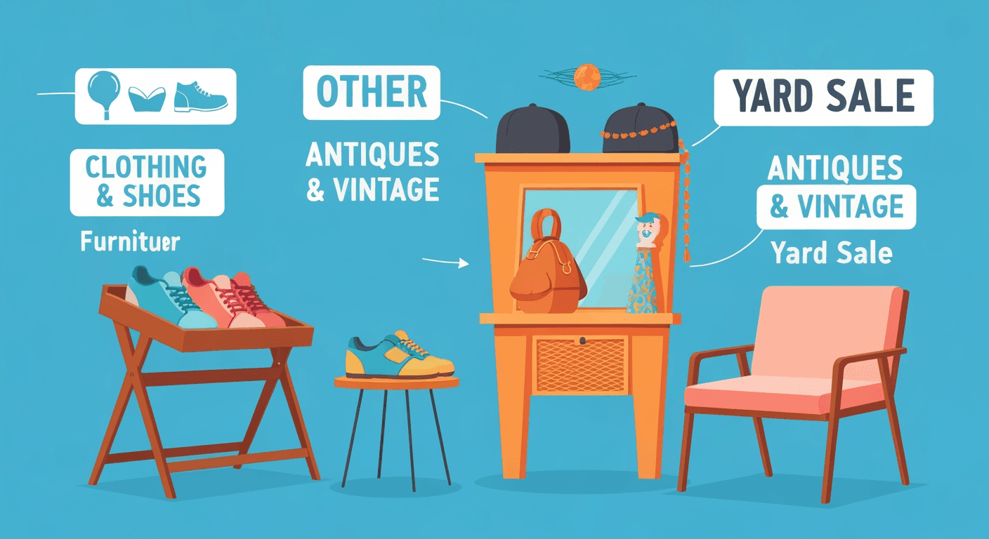 AI-generated illustration of a garage sale