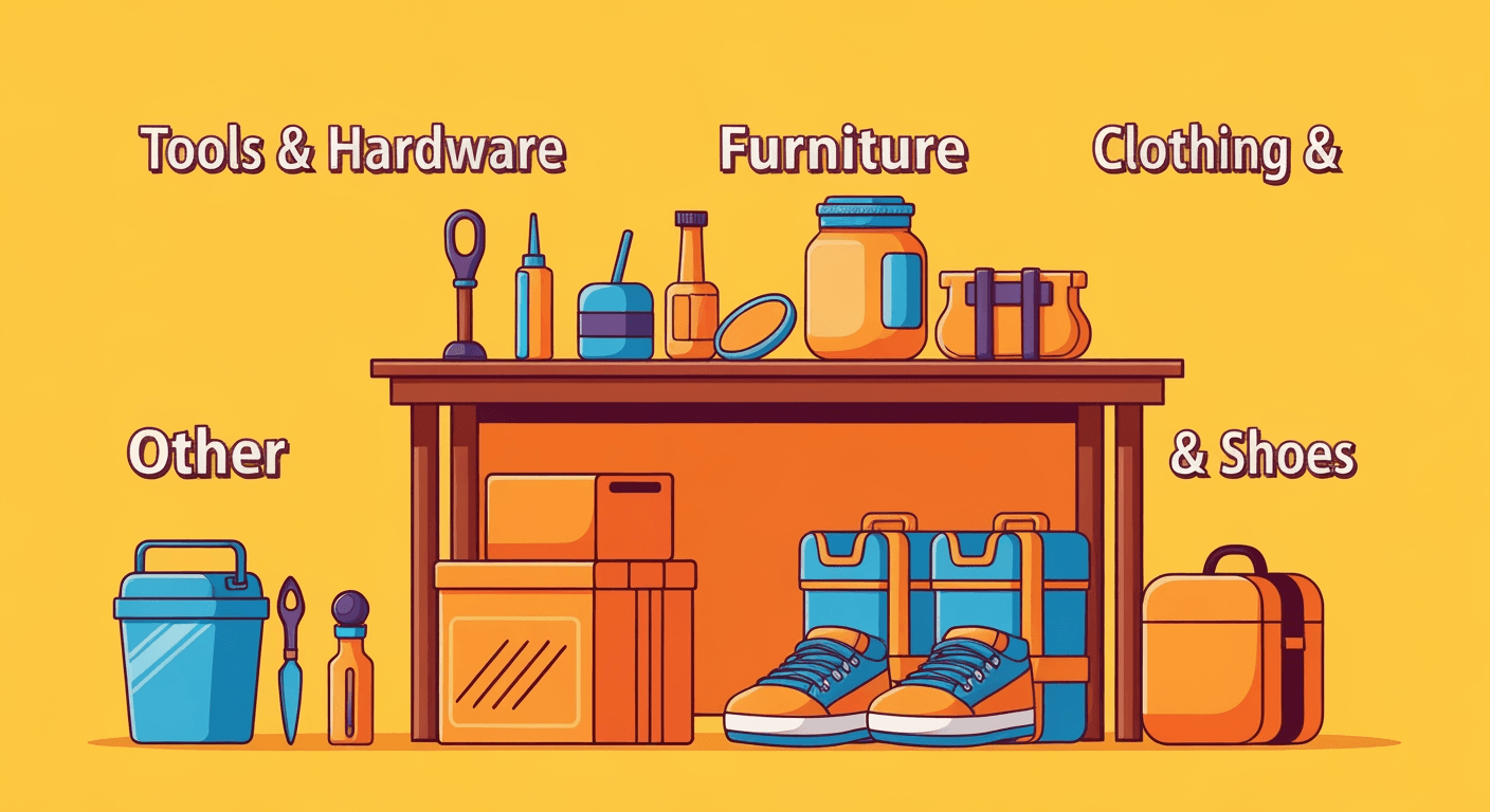 AI-generated illustration of a garage sale