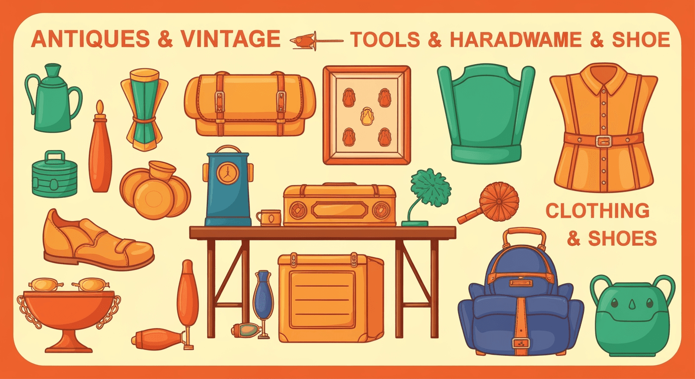 AI-generated illustration of a garage sale