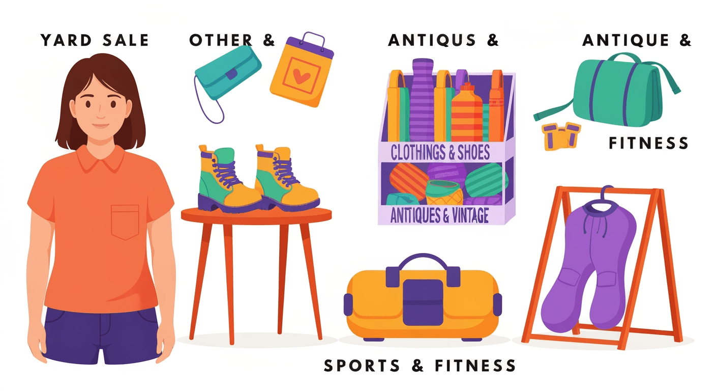 AI-generated illustration of a garage sale