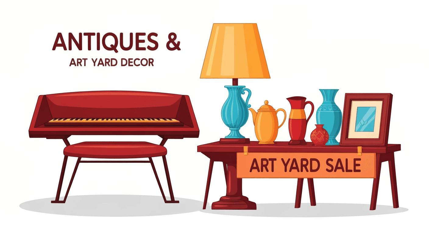 AI-generated illustration of a yard sale