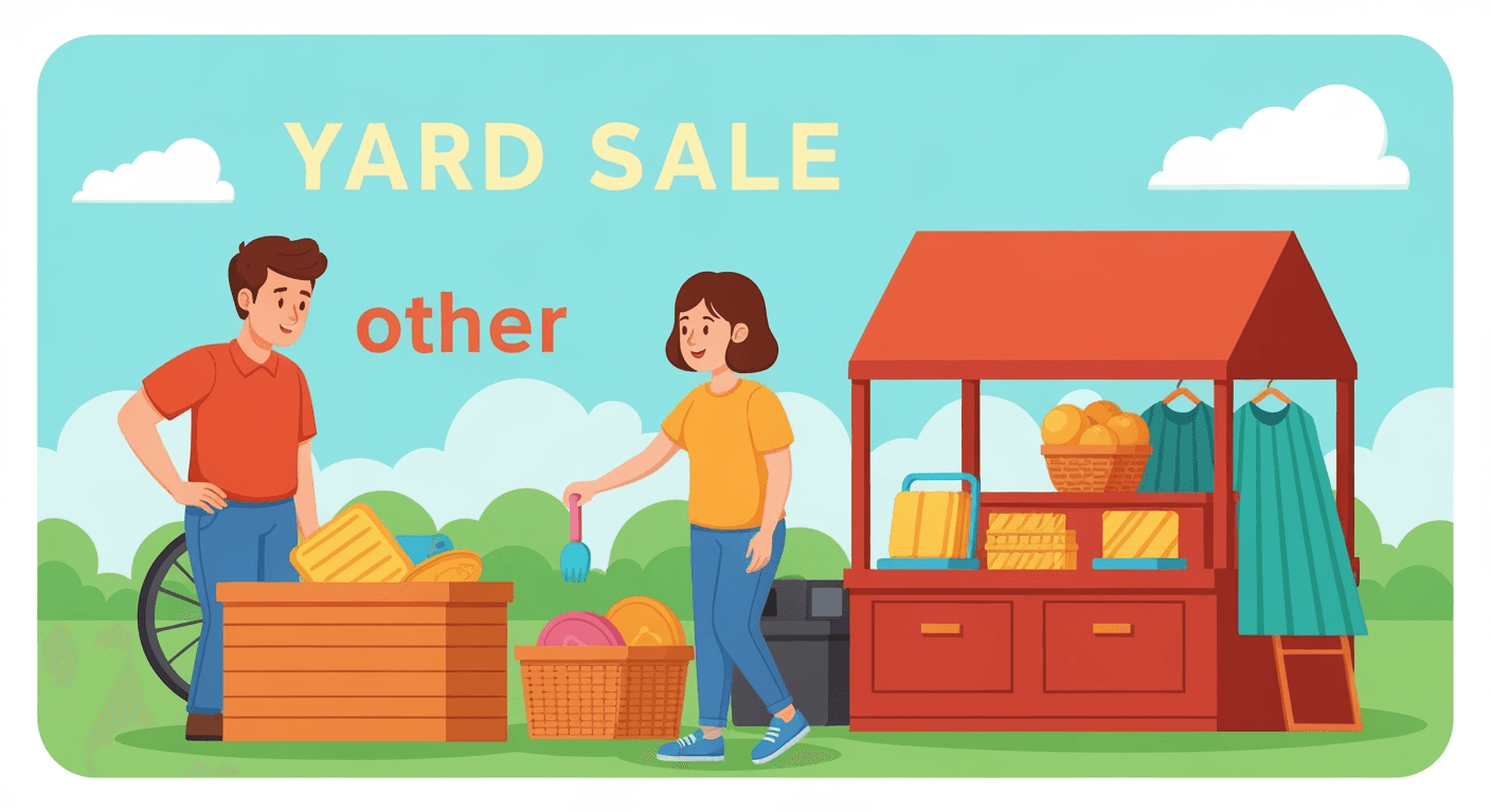 AI-generated illustration of a estate sale
