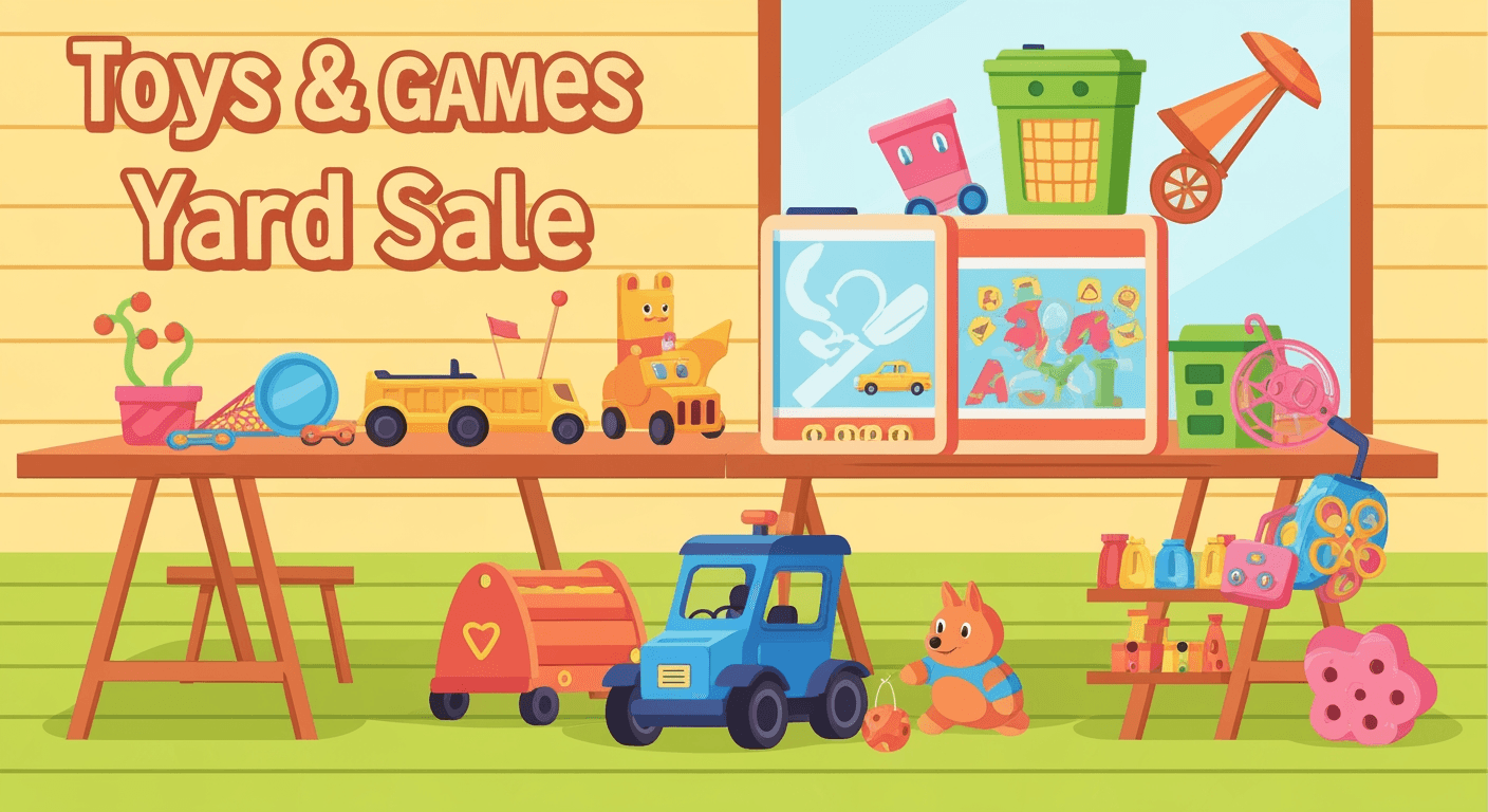 AI-generated illustration of a garage sale