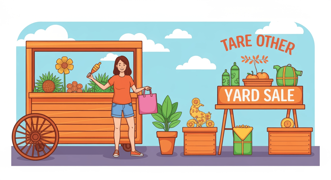 AI-generated illustration of a garage sale