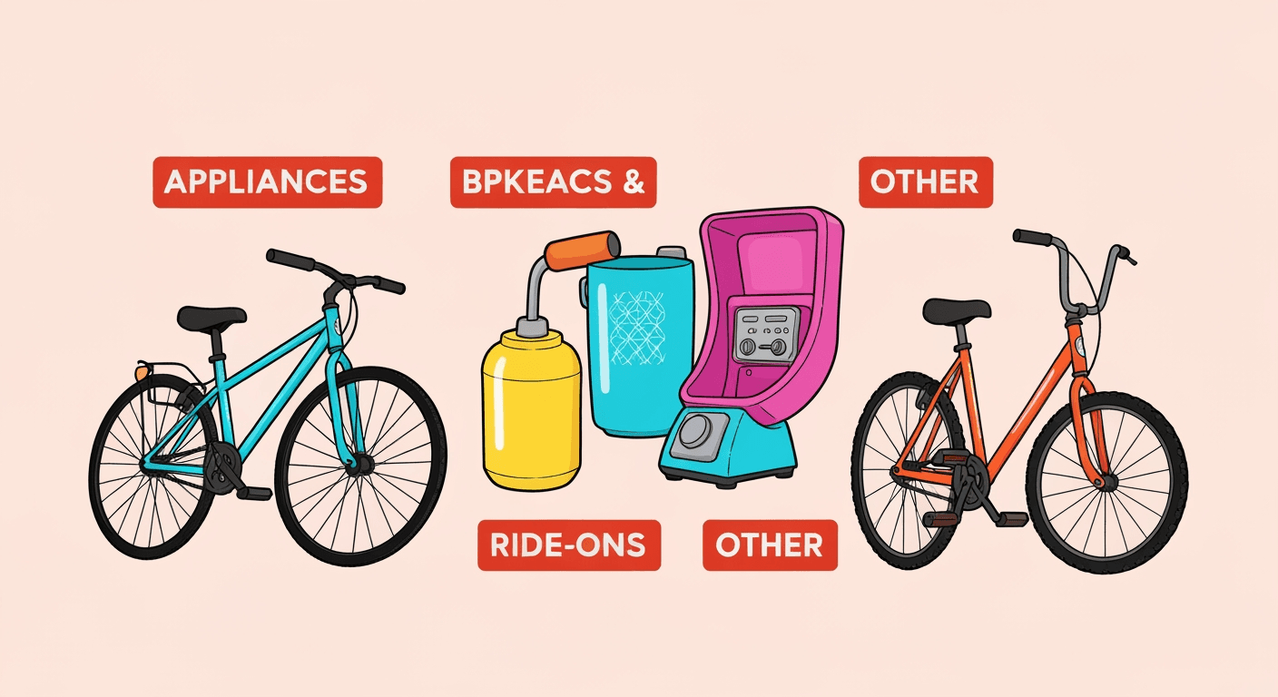 AI-generated illustration of a garage sale