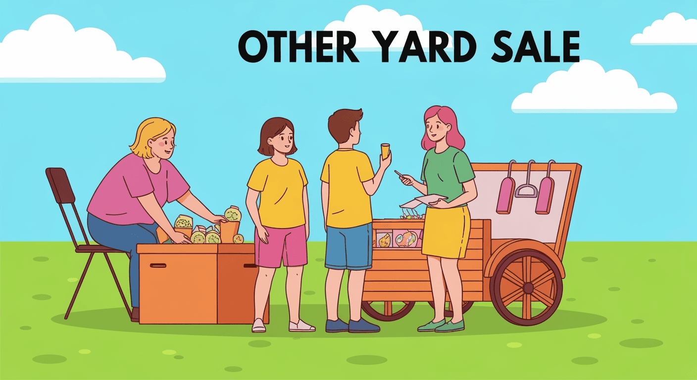 AI-generated illustration of a garage sale