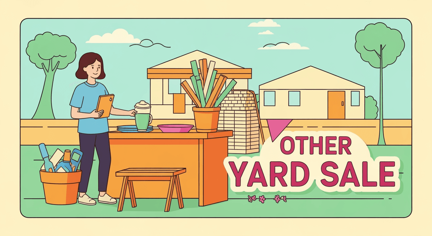 AI-generated illustration of a garage sale