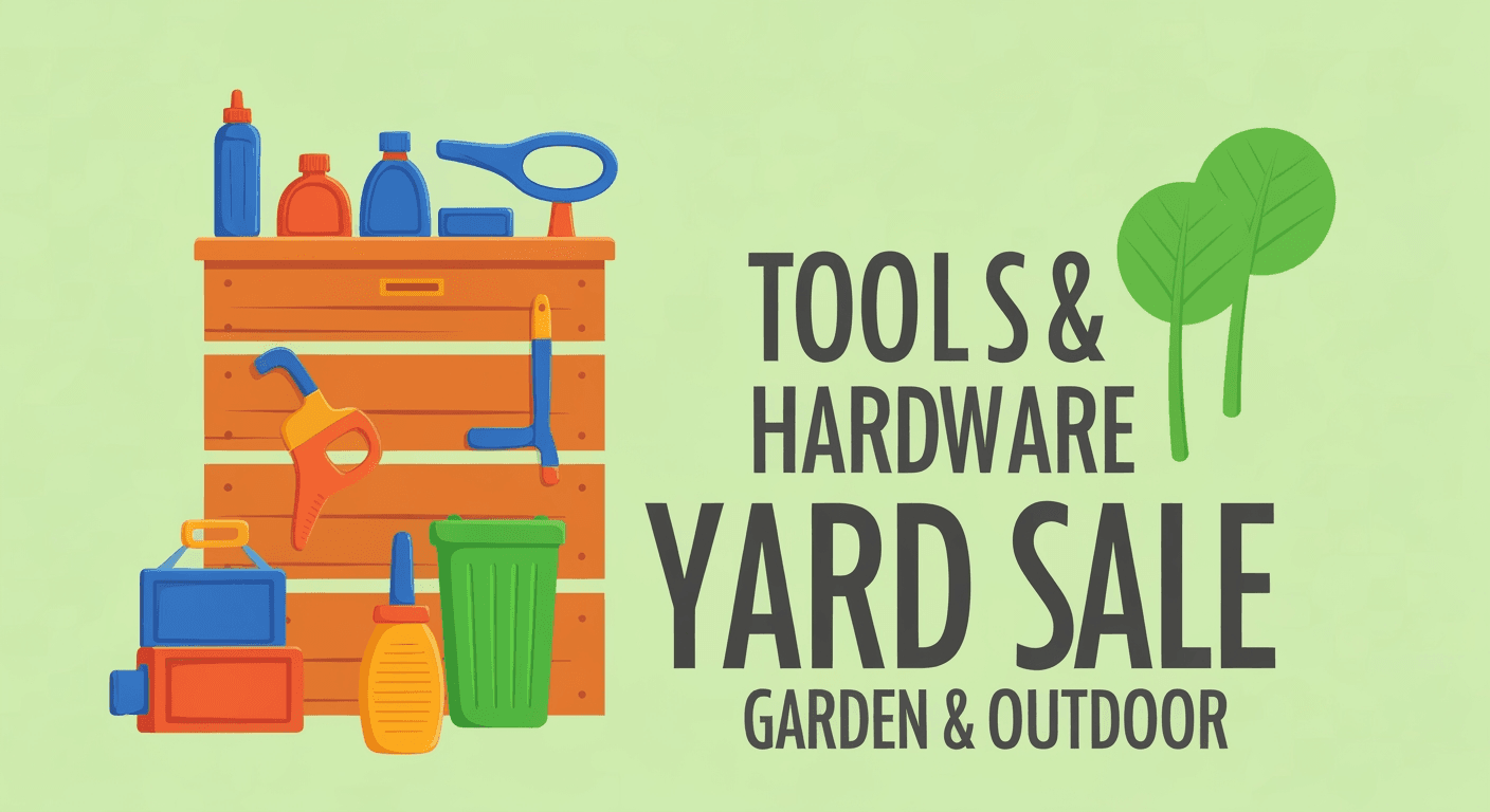 AI-generated illustration of a yard sale