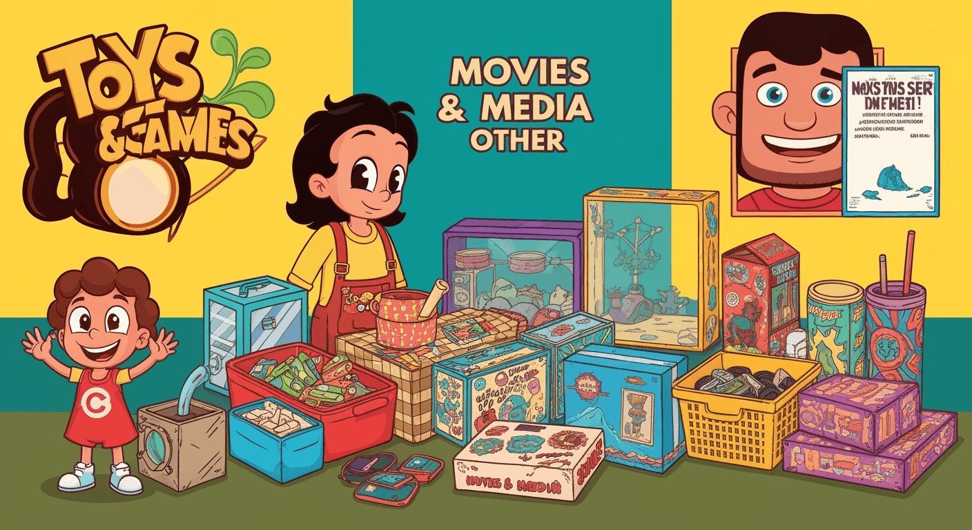 AI-generated illustration of a moving sale