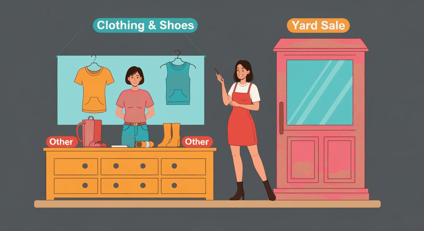 AI-generated illustration of a estate sale