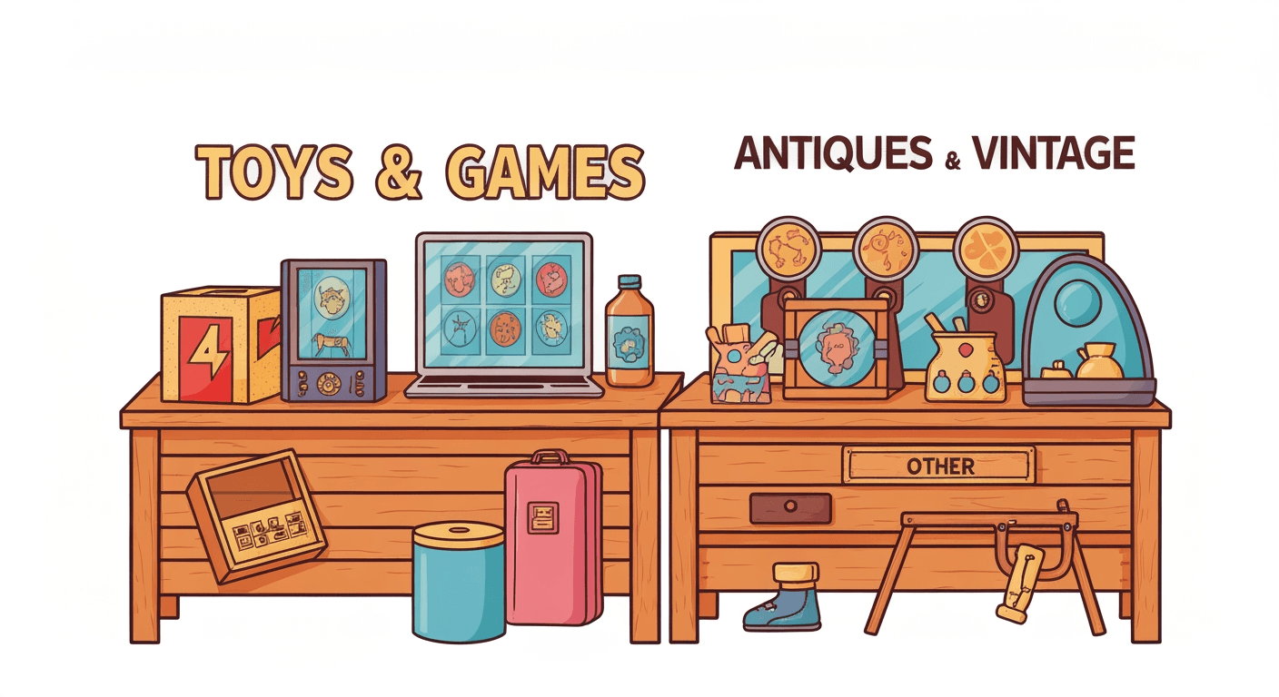 AI-generated illustration of a estate sale