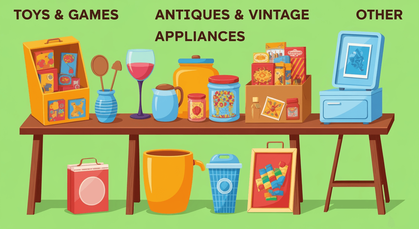 AI-generated illustration of a estate sale