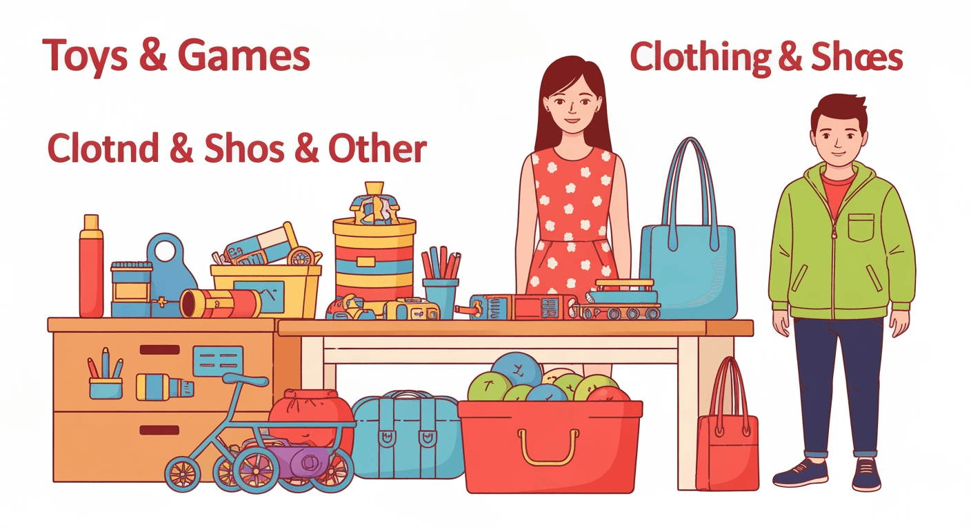 AI-generated illustration of a estate sale