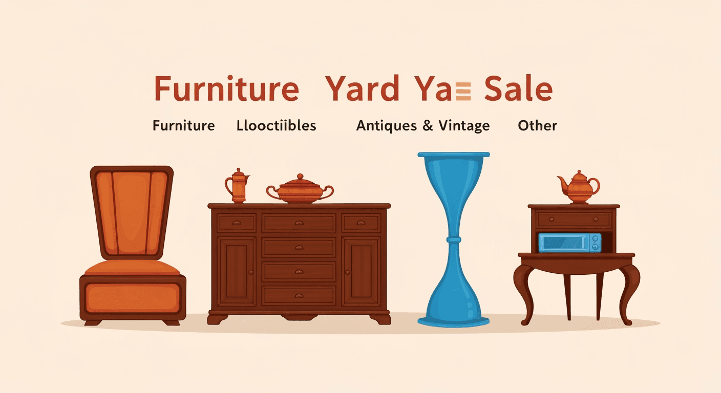 AI-generated illustration of a estate sale