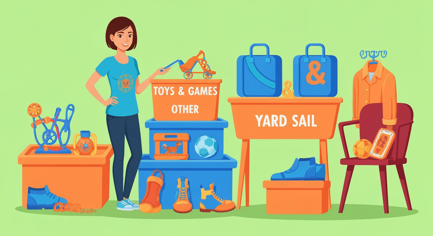 AI-generated illustration of a estate sale