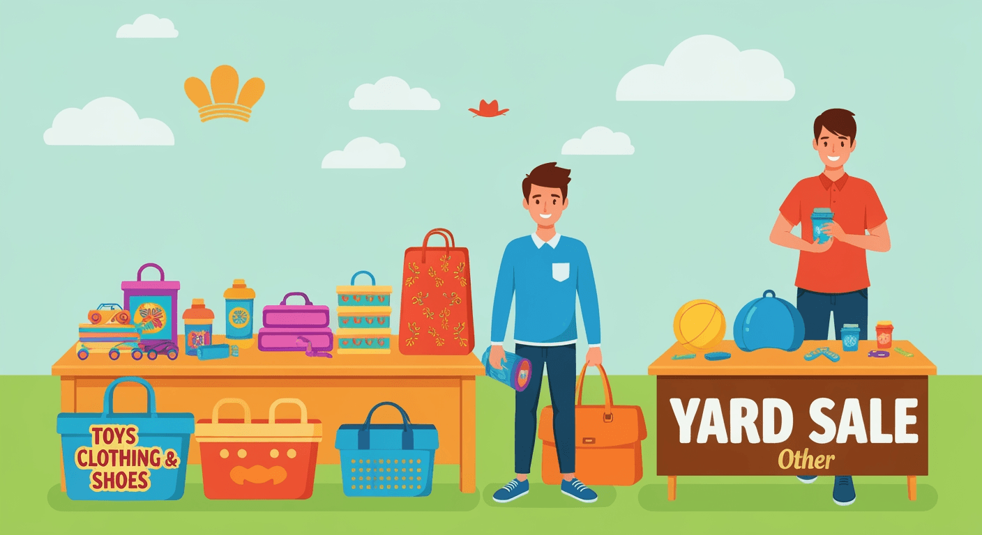 AI-generated illustration of a community sale