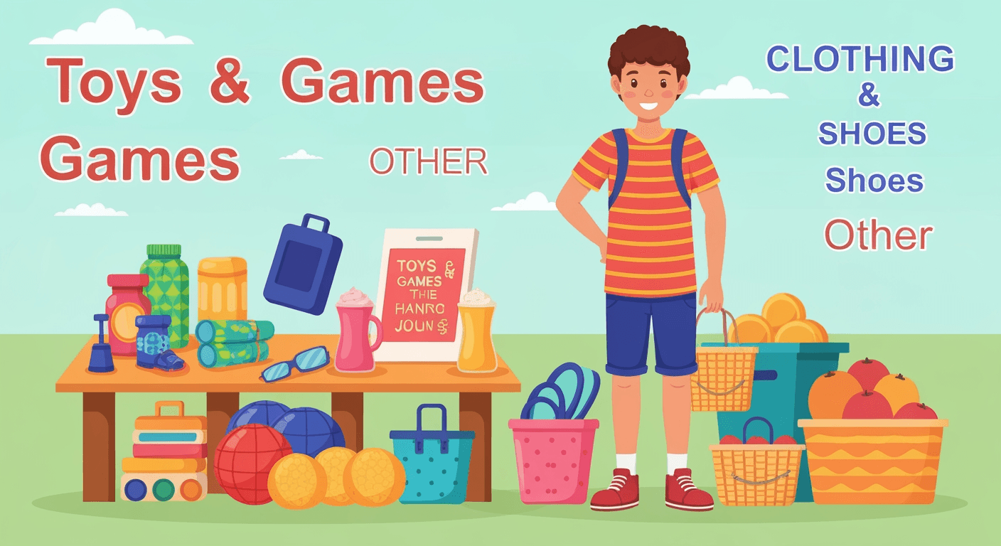 AI-generated illustration of a garage sale