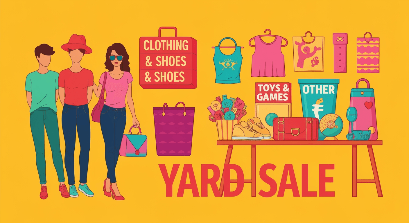 AI-generated illustration of a estate sale