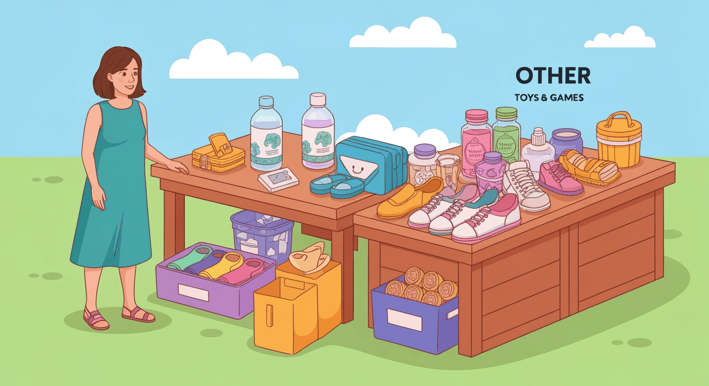 AI-generated illustration of a yard sale