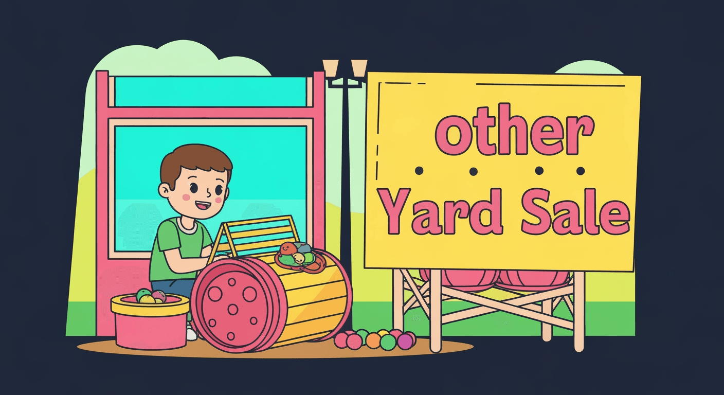 AI-generated illustration of a garage sale