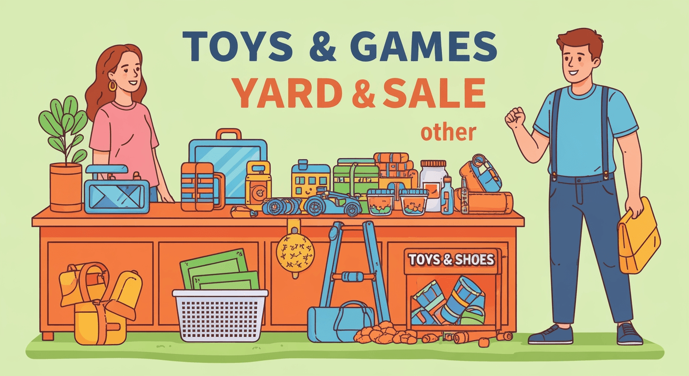 AI-generated illustration of a garage sale