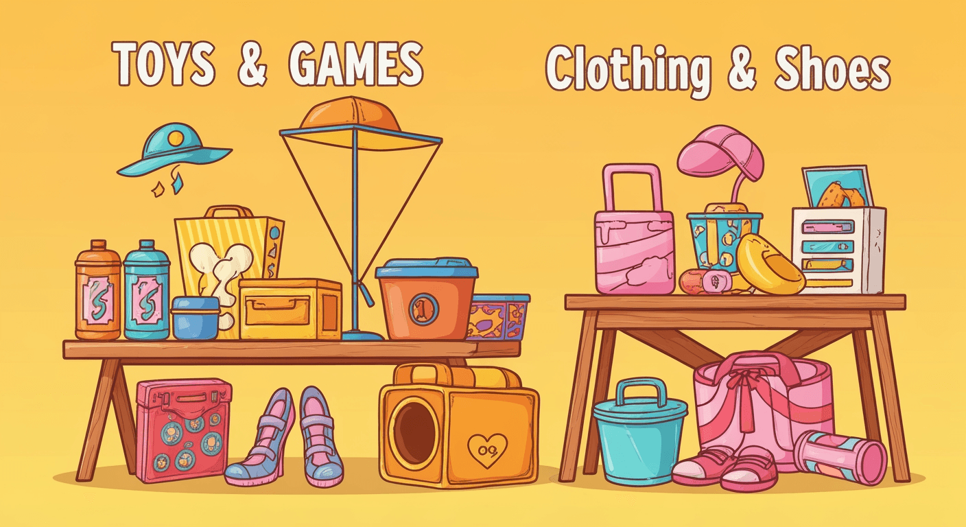 AI-generated illustration of a garage sale