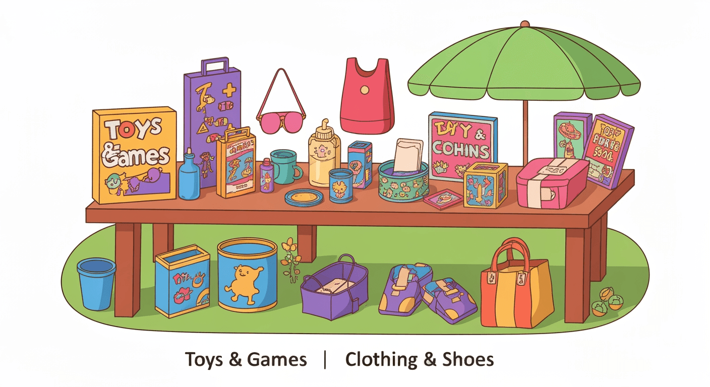 AI-generated illustration of a garage sale