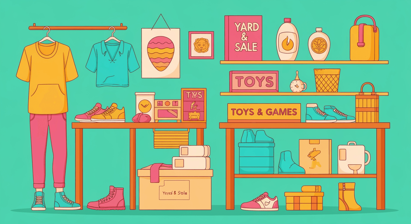 AI-generated illustration of a estate sale