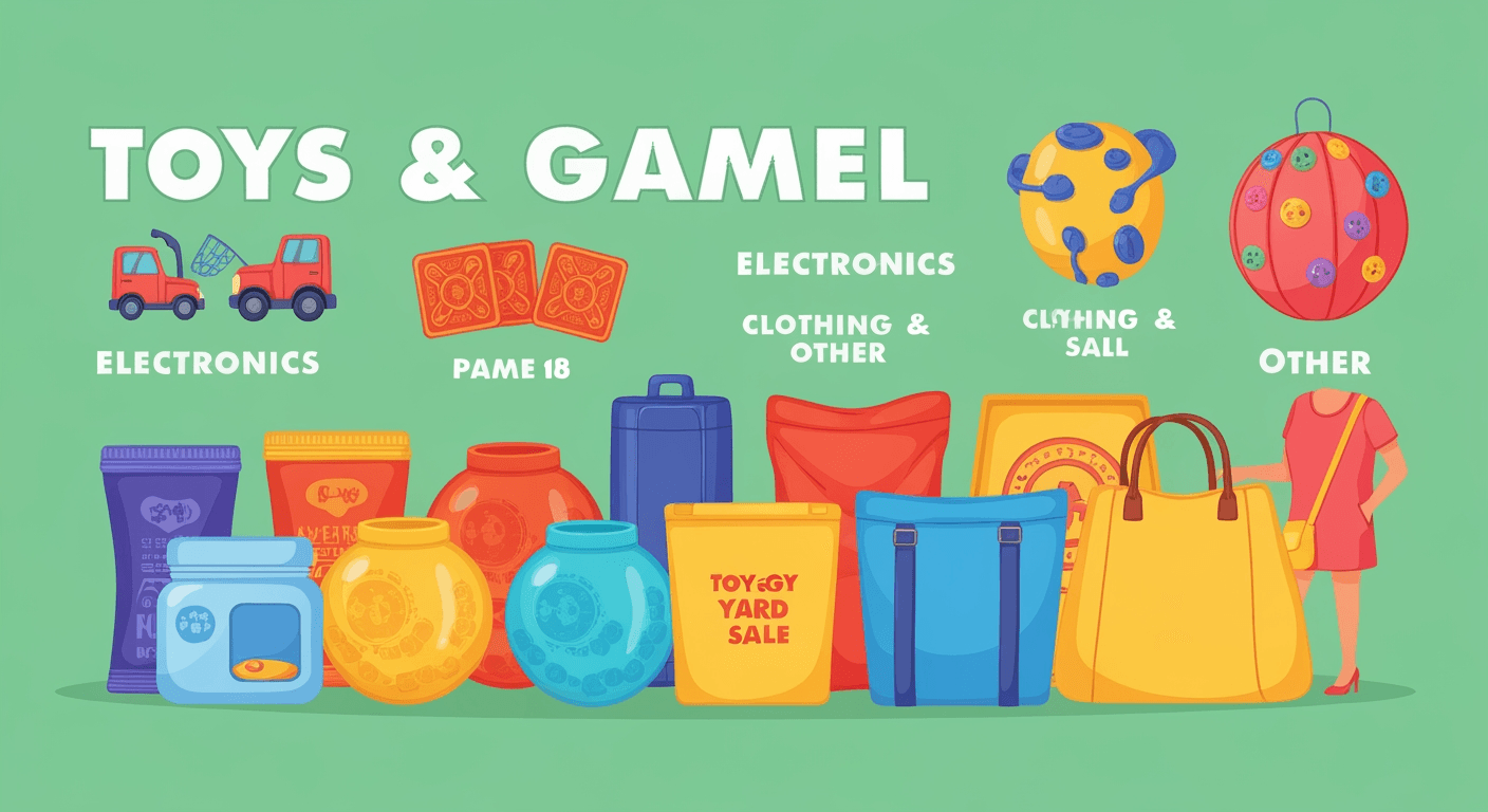 AI-generated illustration of a garage sale