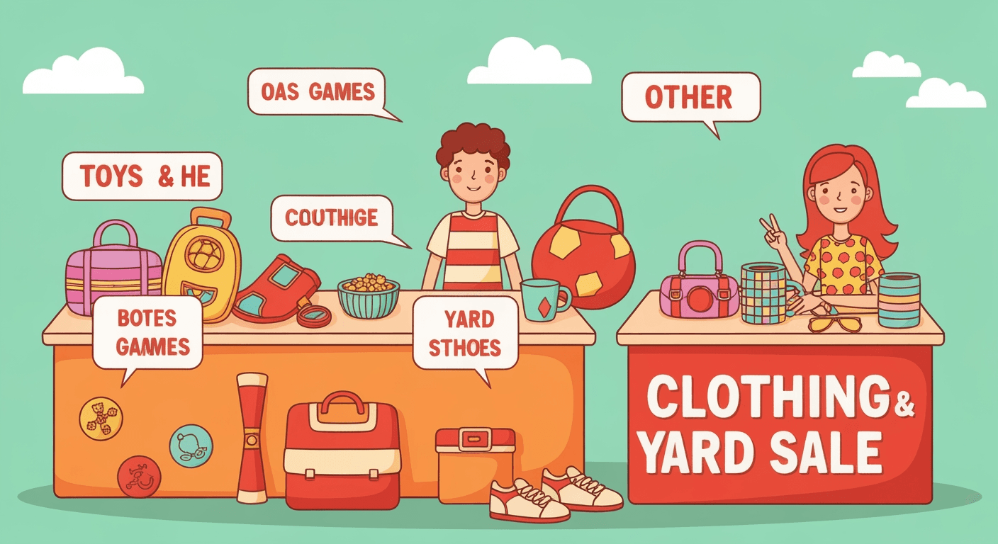 AI-generated illustration of a garage sale