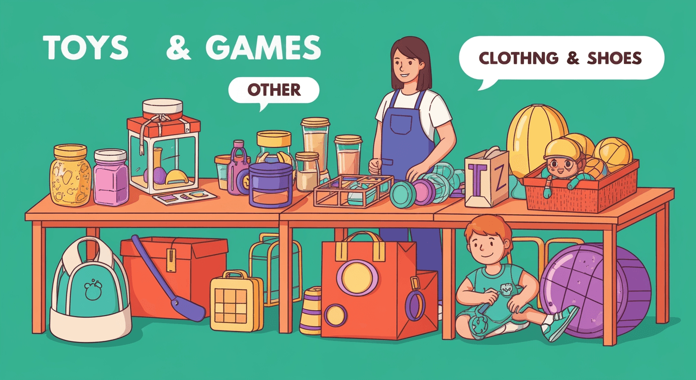 AI-generated illustration of a garage sale