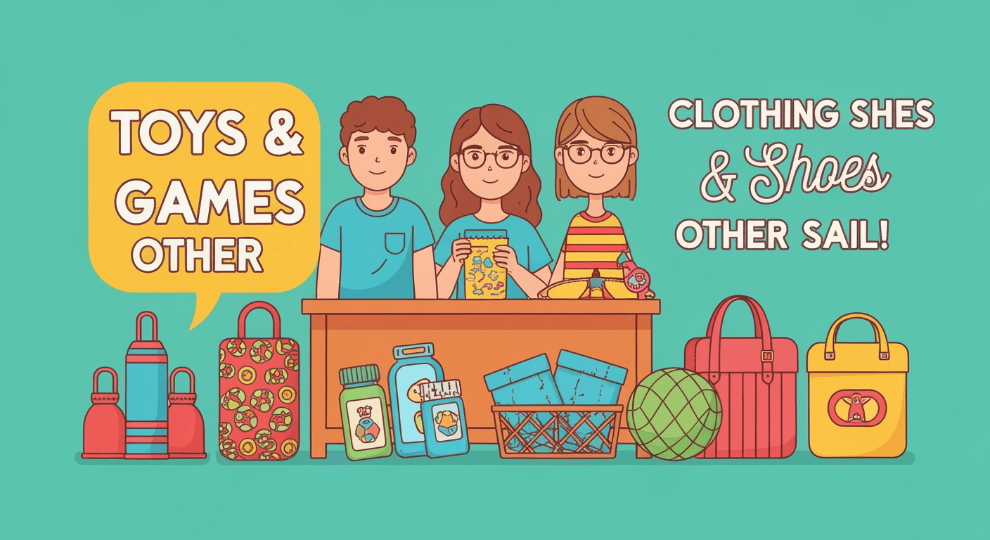 AI-generated illustration of a garage sale