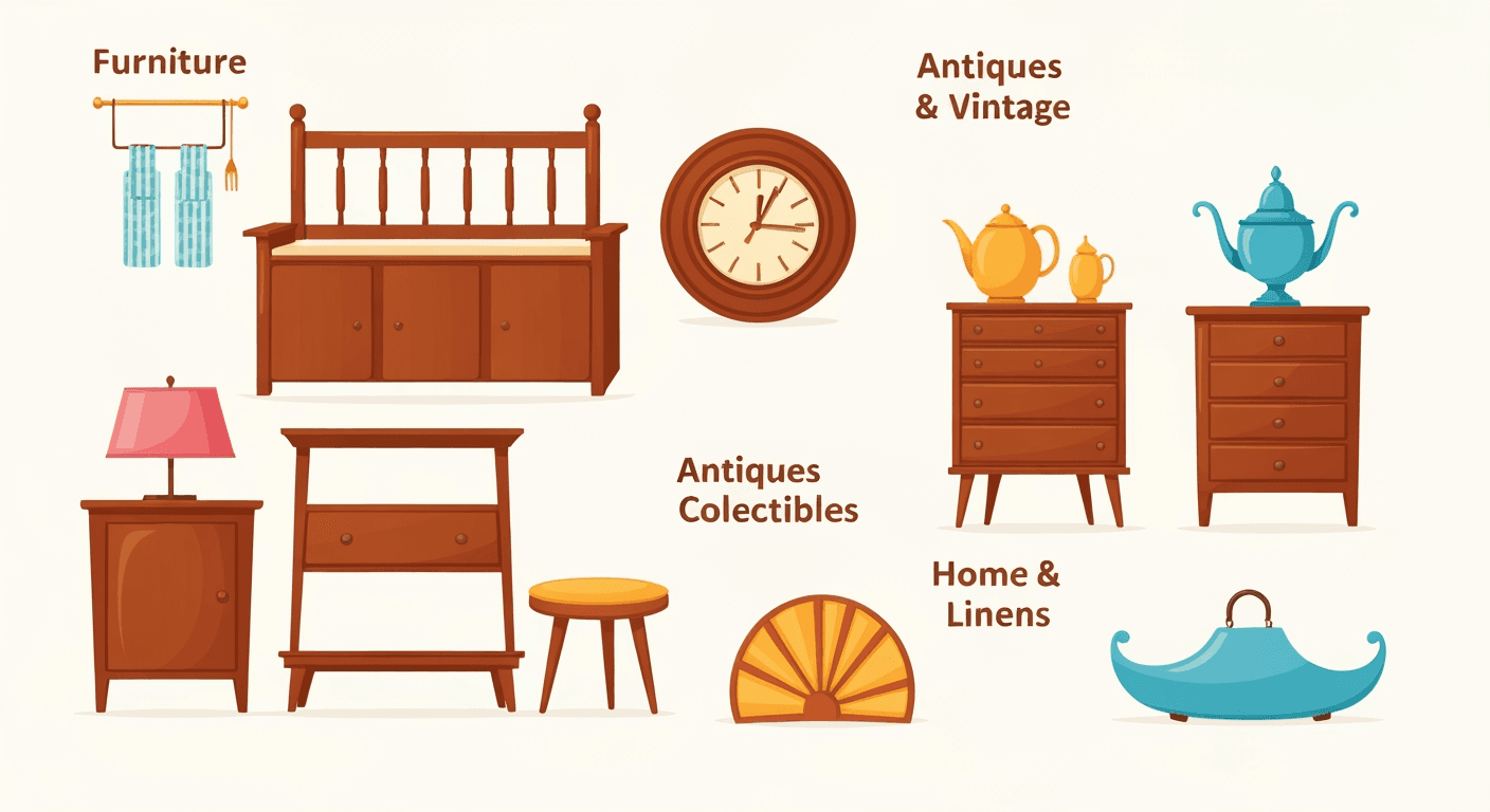 AI-generated illustration of a yard sale