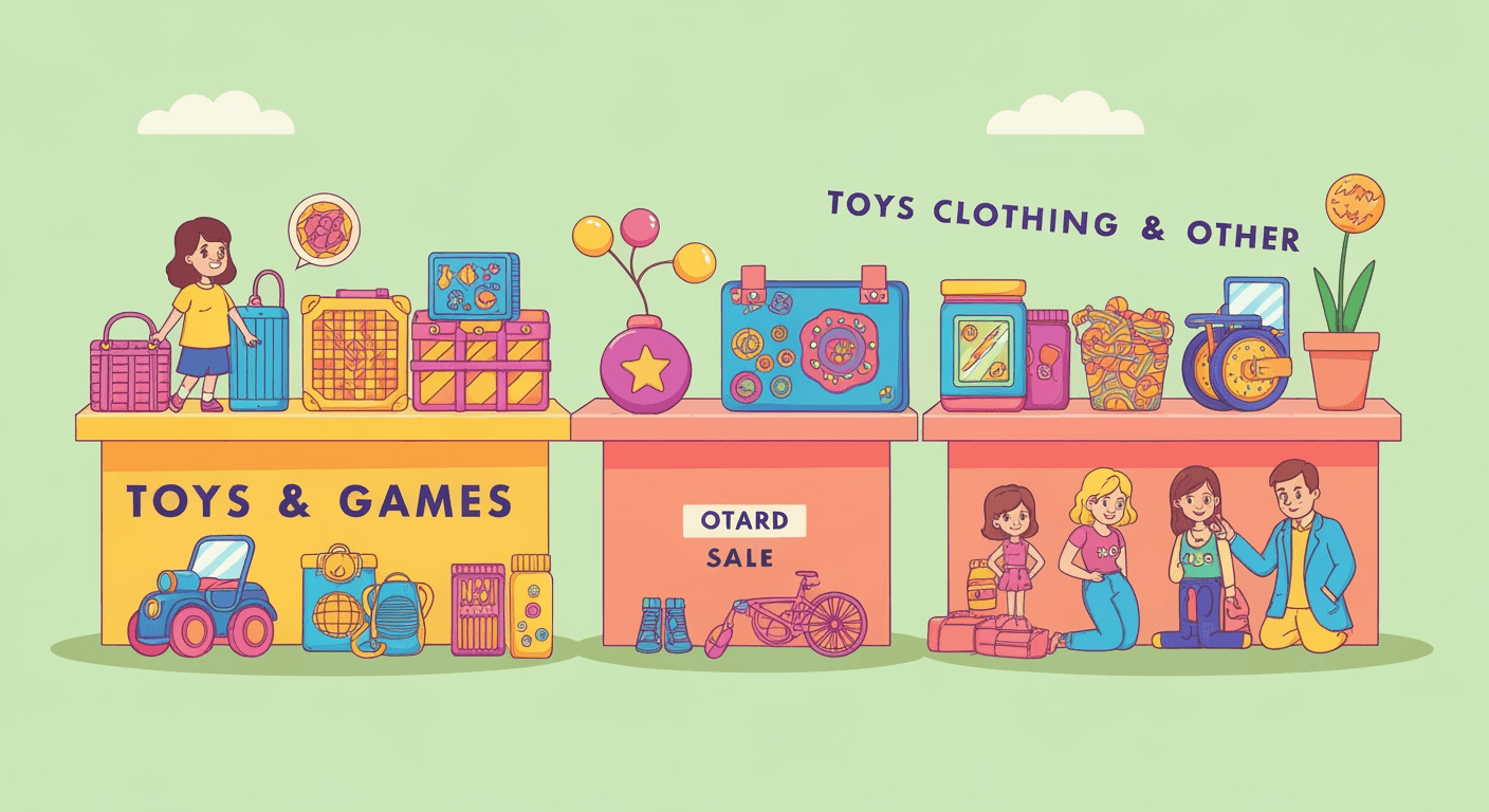 AI-generated illustration of a garage sale