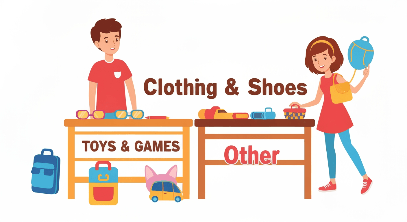 AI-generated illustration of a garage sale